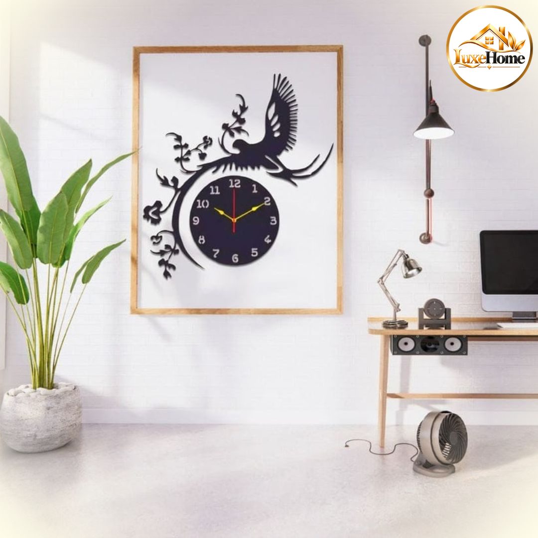 Beautiful Bird Wooden Wall Clock