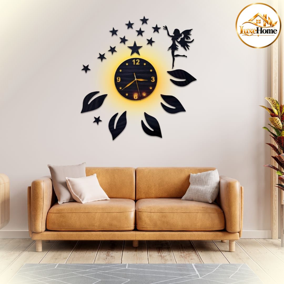 Fairy Star Wall Clock with light