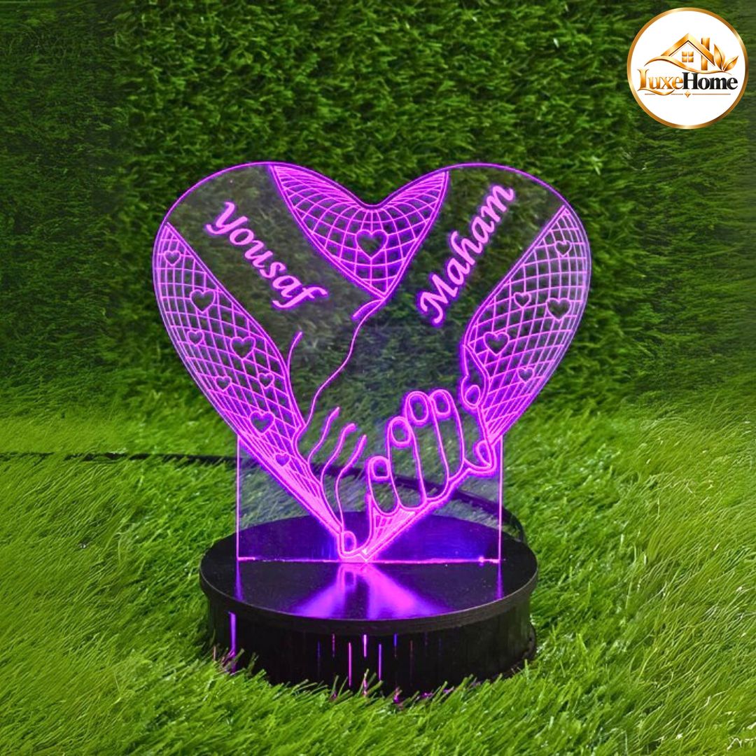 Love Hands Customised 3D illusion Lamp