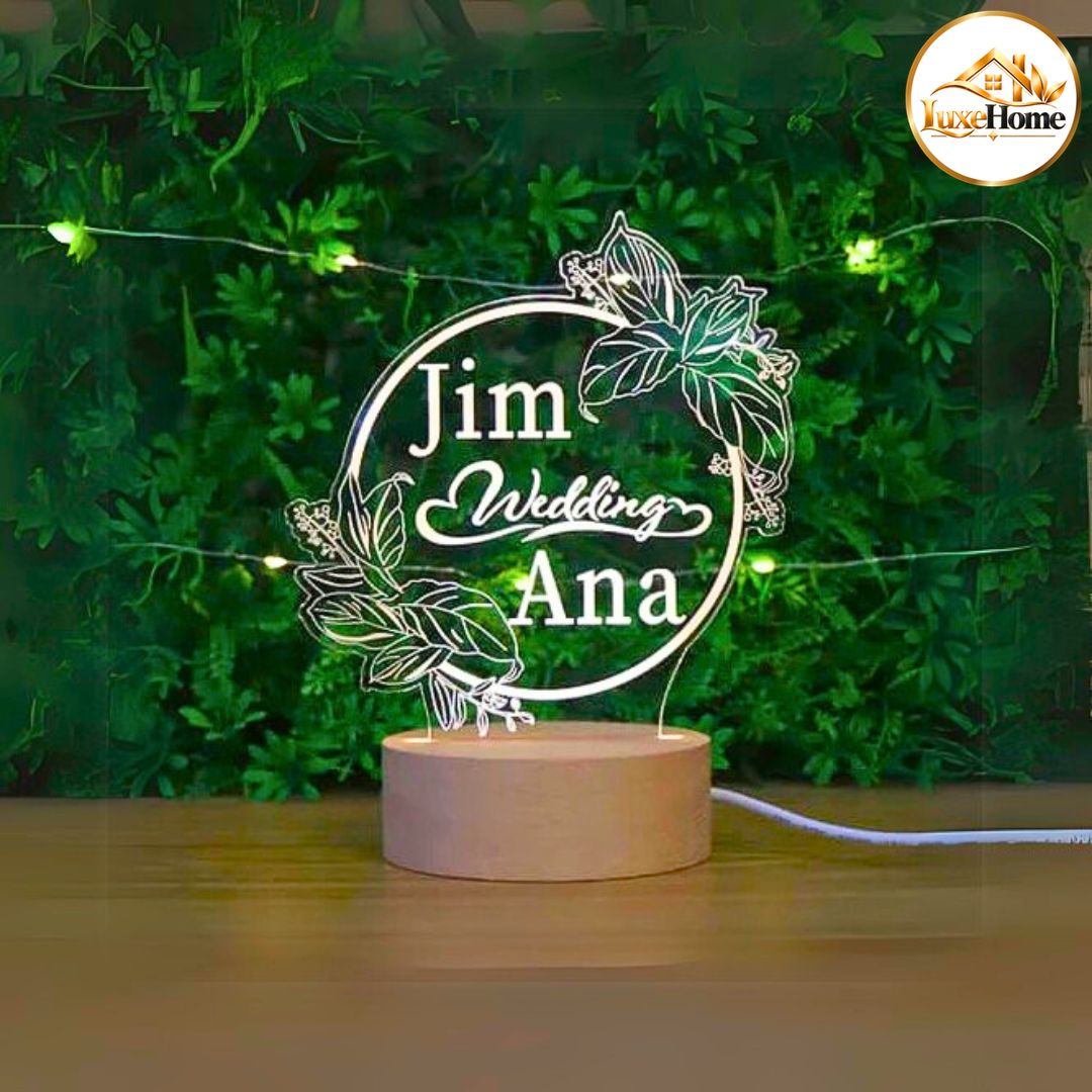 Round Leaves Customised 3D illusion Plate