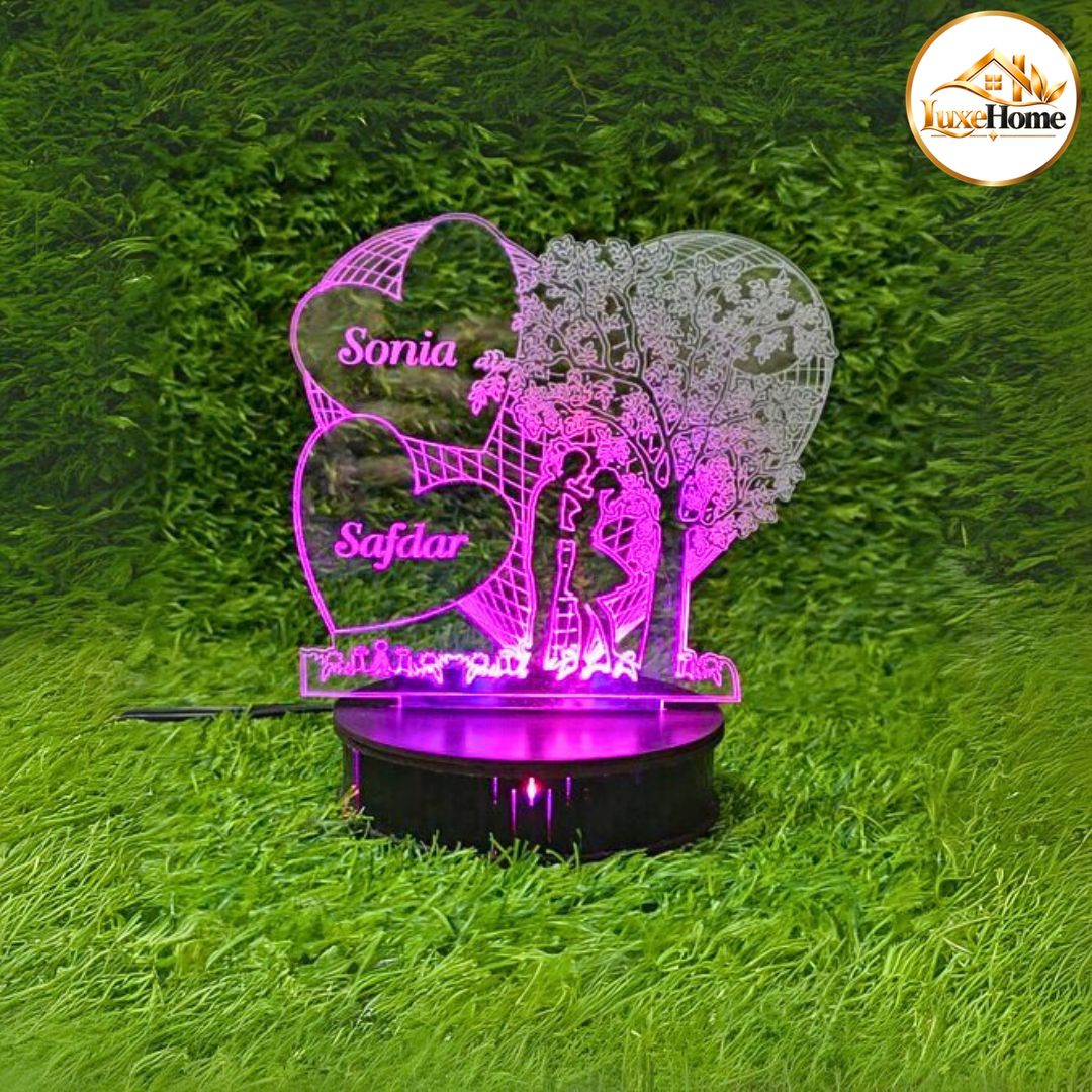 Tree Heart Customised 3D illusion Lamp