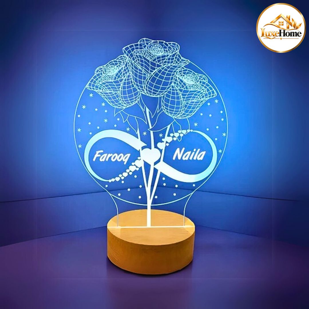 3D Flower Customised 3D illusion Lamp