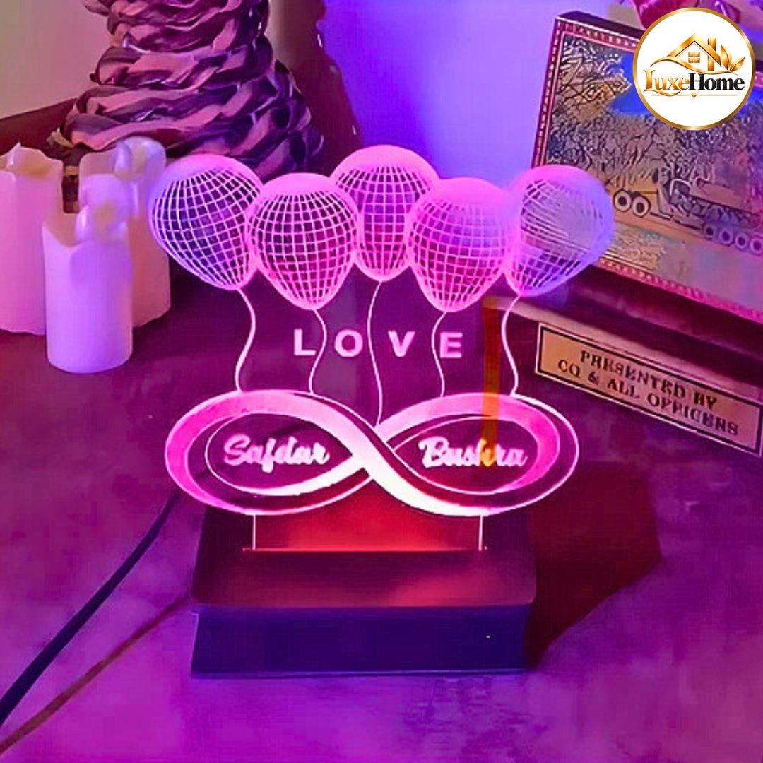 5 Baloon Customised 3D illusion Lamp