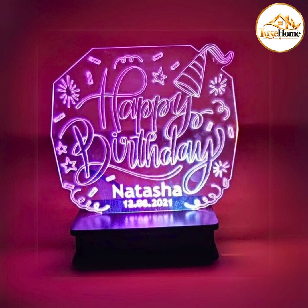 3D Birthday Customised illusion Lamp